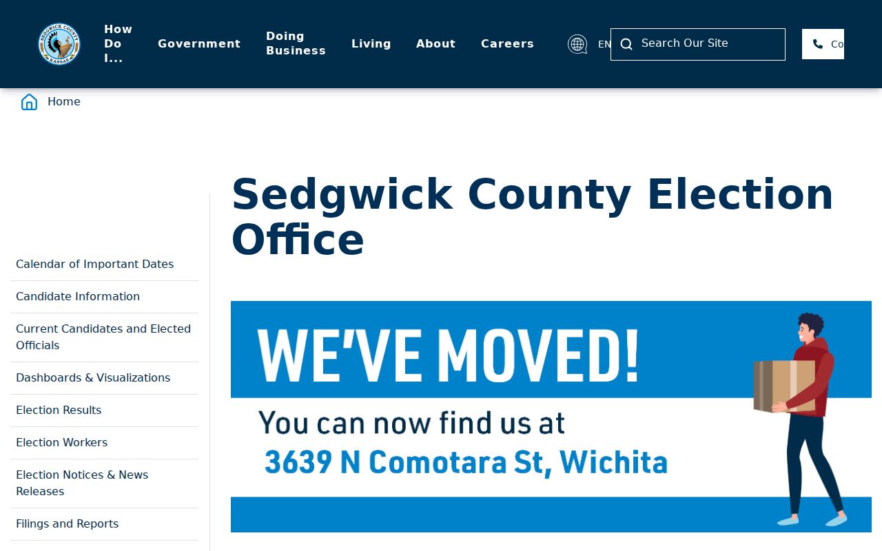 Sedgwick County resident lookup at the Election Office