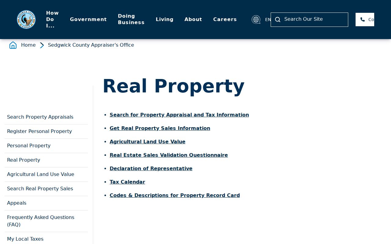 Sedgwick County Appraiser real property information