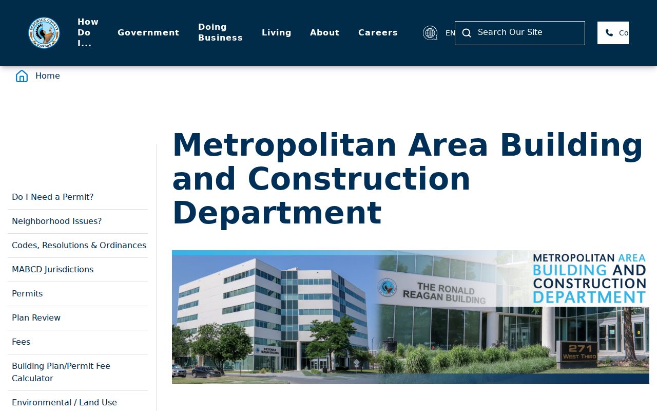 Sedgwick County building and permit records page